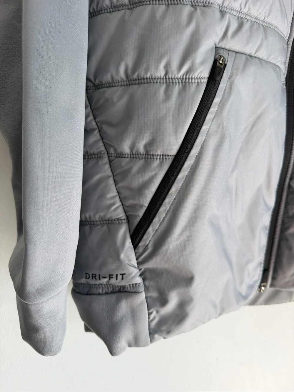 Nike Therma-Fit Quilted Jacket with Bright Orange Hood